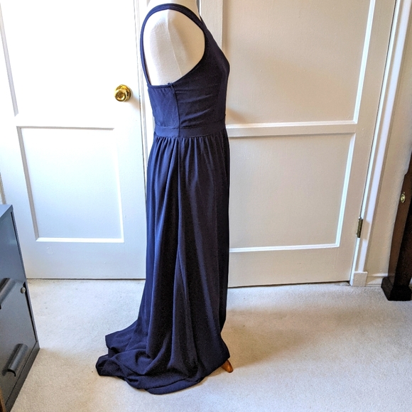 Lulu's Air of Romance Navy Blue Maxi dress Sz M - Picture 7 of 14